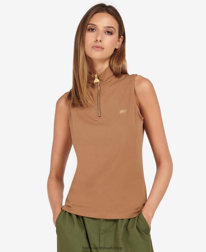 klassisk sort kasuki top med halv lynlås BR2BR21702 Kvinder Barbour tøj