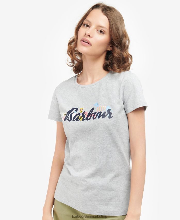 lysegrå mergel southport t-shirt BR2BR21734 Kvinder Barbour tøj