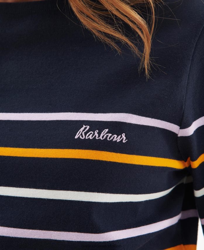 marineblå stribe Hawkins top BR2BR21648 Kvinder Barbour tøj