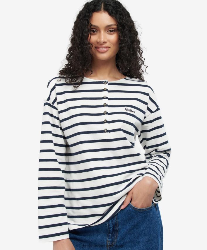 marineblå stribe lunan top BR2BR21703 Kvinder Barbour tøj