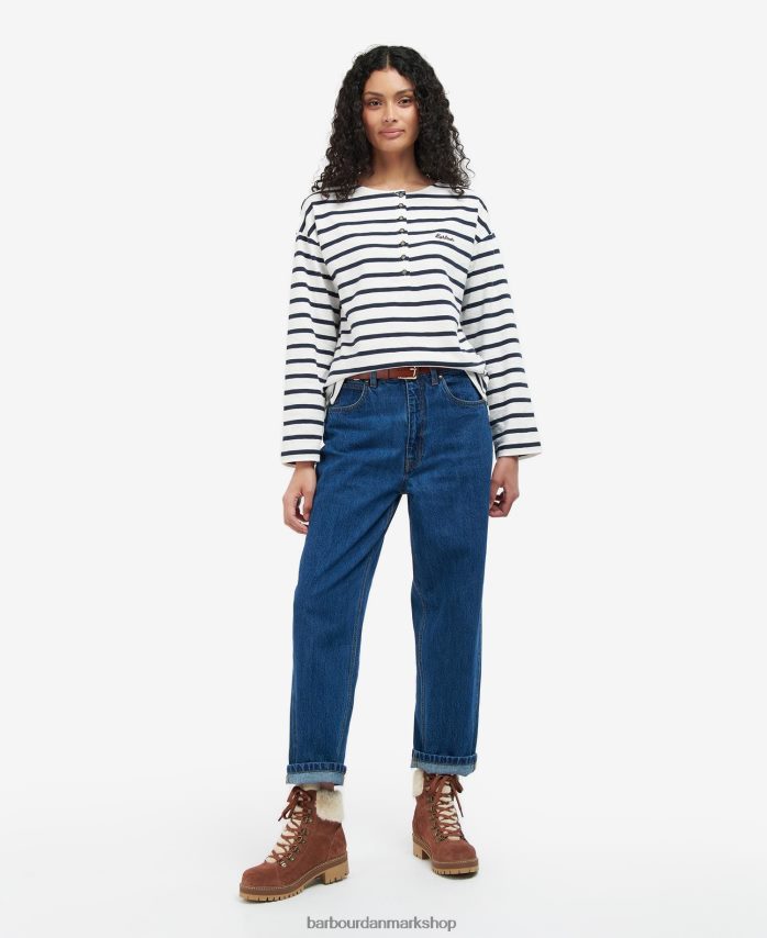 marineblå stribe lunan top BR2BR21703 Kvinder Barbour tøj