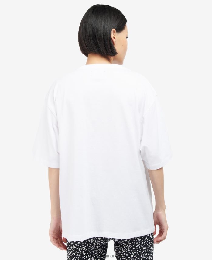 optik hvid pavillon t-shirt BR2BR21701 Kvinder Barbour tøj
