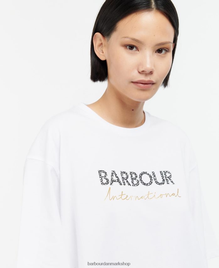 optik hvid pavillon t-shirt BR2BR21701 Kvinder Barbour tøj