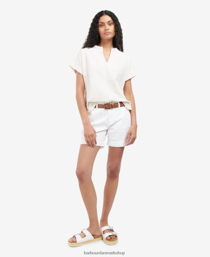 sand/hvid stoneleigh top BR2BR21604 Kvinder Barbour tøj