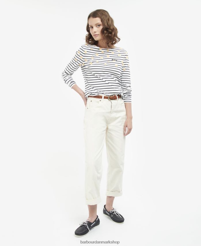 sky print top med bradley print BR2BR21729 Kvinder Barbour tøj