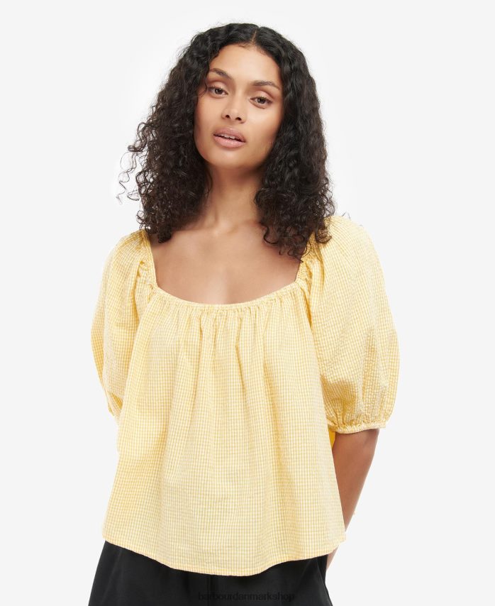 solopgang gul klostertop BR2BR21593 Kvinder Barbour tøj