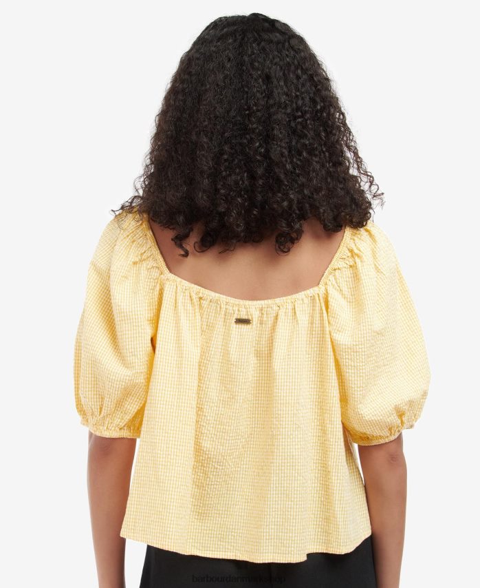 solopgang gul klostertop BR2BR21593 Kvinder Barbour tøj