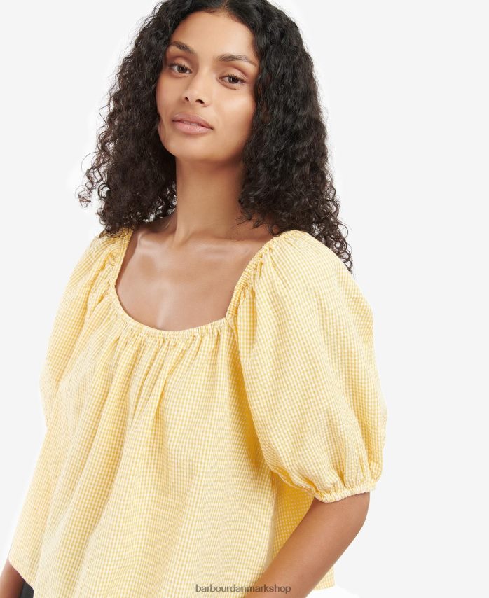 solopgang gul klostertop BR2BR21593 Kvinder Barbour tøj