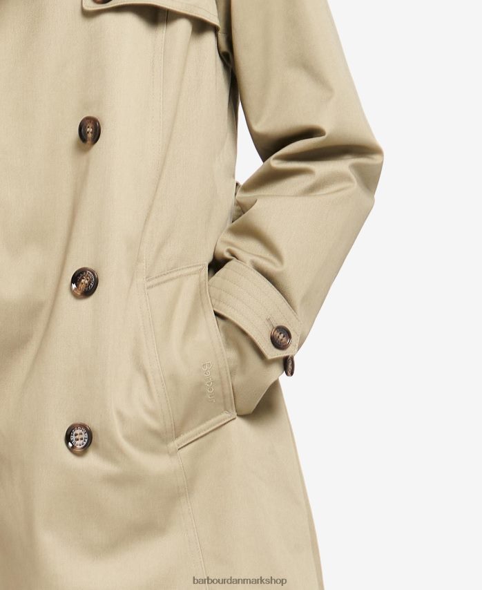 mørk flåde/gammel poppel kort greta showerproof trenchcoat BR2BR21526 Kvinder Barbour tøj