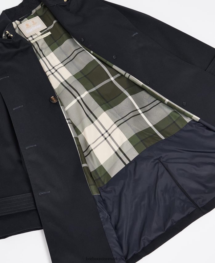 mørk flåde/gammel poppel kort greta showerproof trenchcoat BR2BR21528 Kvinder Barbour tøj