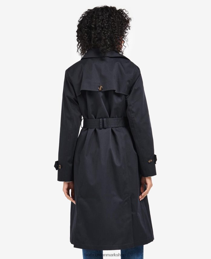 midnat/palisander tartan greta brusefast trenchcoat BR2BR21531 Kvinder Barbour tøj