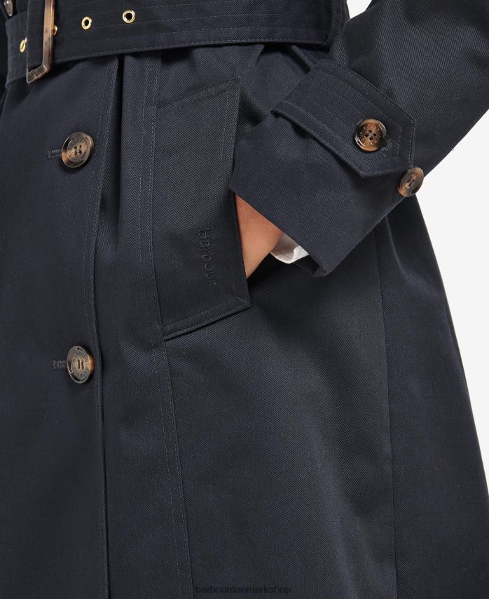 midnat/palisander tartan greta brusefast trenchcoat BR2BR21531 Kvinder Barbour tøj