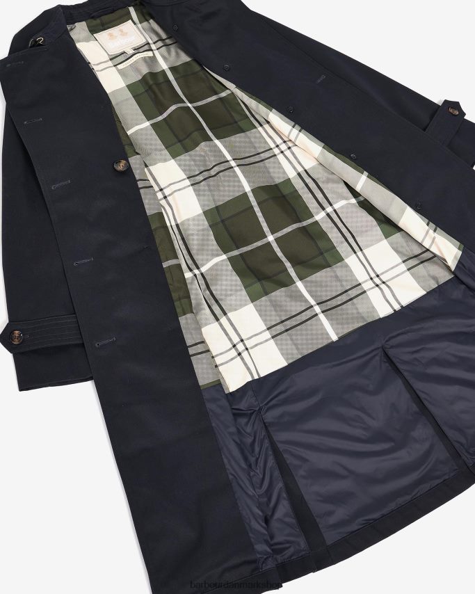 midnat/palisander tartan greta brusefast trenchcoat BR2BR21531 Kvinder Barbour tøj
