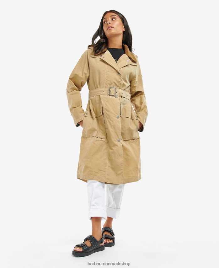 midnatsgrøn/midnatsgrøn tjek rossin brusefast trenchcoat BR2BR21529 Kvinder Barbour tøj