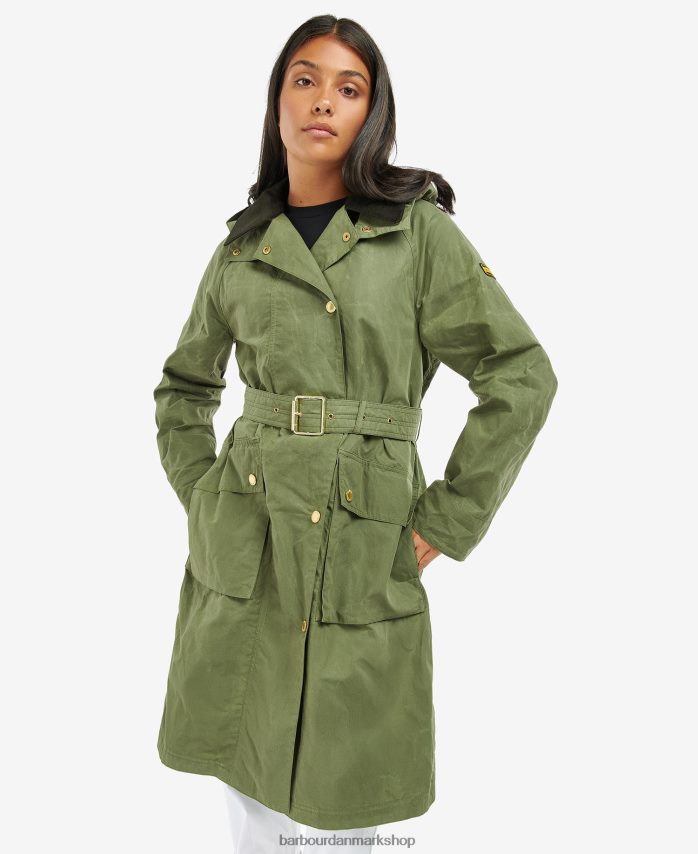 midnatsgrøn/midnatsgrøn tjek rossin brusefast trenchcoat BR2BR21539 Kvinder Barbour tøj
