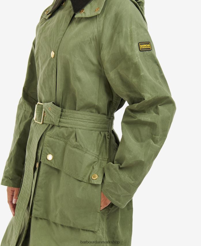 midnatsgrøn/midnatsgrøn tjek rossin brusefast trenchcoat BR2BR21539 Kvinder Barbour tøj