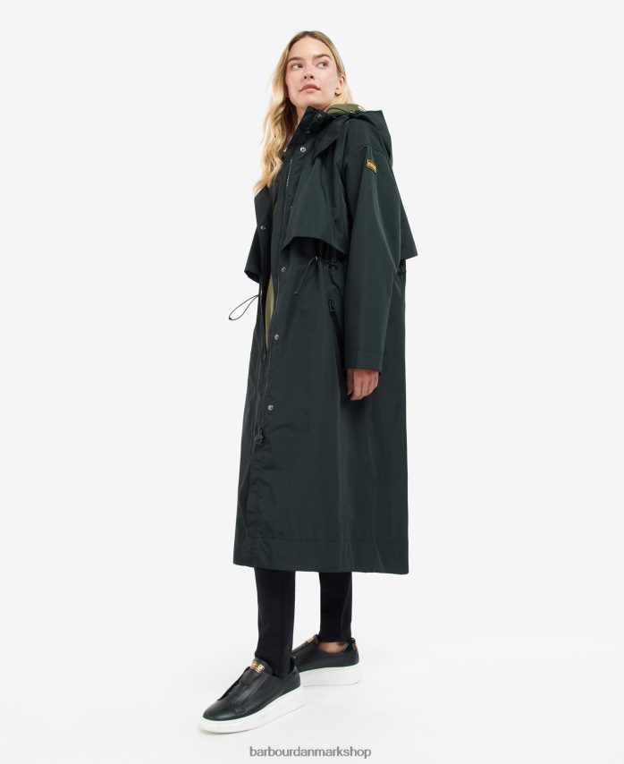 palmer grøn crossfields vandtæt trenchcoat BR2BR21532 Kvinder Barbour tøj
