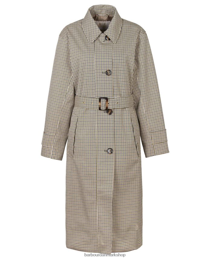 poppelgrøn mikrotjek somerland tern trenchcoat BR2BR21525 Kvinder Barbour tøj
