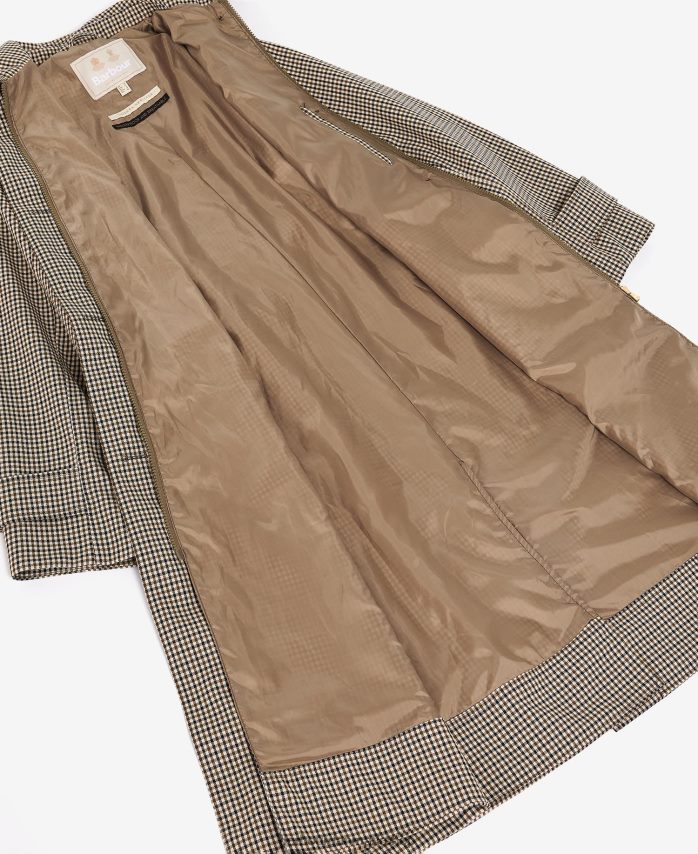 poppelgrøn mikrotjek somerland tern trenchcoat BR2BR21525 Kvinder Barbour tøj
