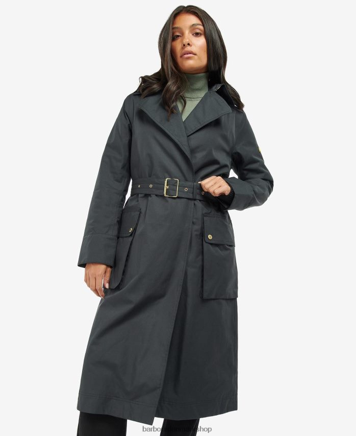 sort/northumberland tern powerbuilt vandtæt trenchcoat BR2BR21538 Kvinder Barbour tøj