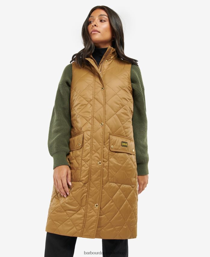brændt aske banke bakke gilet BR2BR21565 Kvinder Barbour tøj