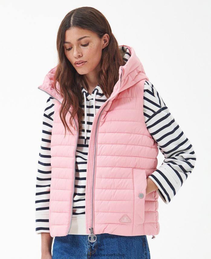 engsød pink okseøje gilet BR2BR21542 Kvinder Barbour tøj