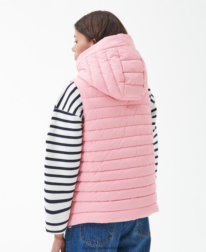 engsød pink okseøje gilet BR2BR21542 Kvinder Barbour tøj