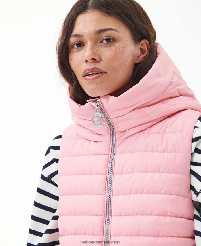 engsød pink okseøje gilet BR2BR21542 Kvinder Barbour tøj