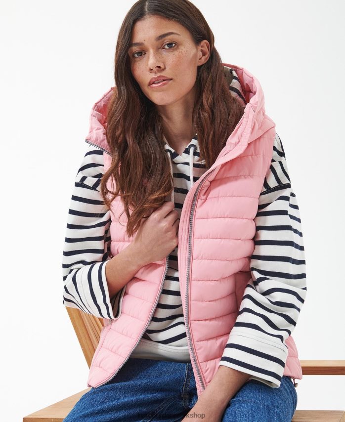 engsød pink okseøje gilet BR2BR21542 Kvinder Barbour tøj