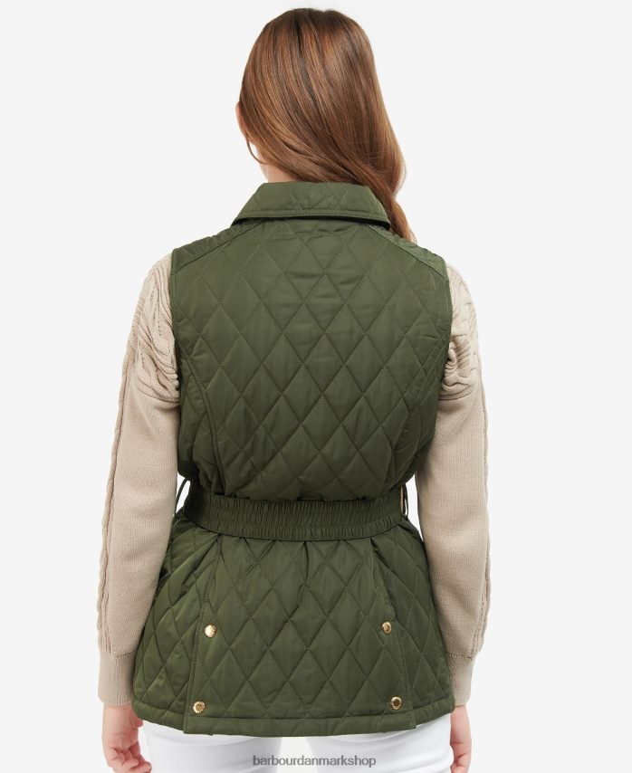 let sand/kjole bæltede forsvarsvest BR2BR21556 Kvinder Barbour tøj