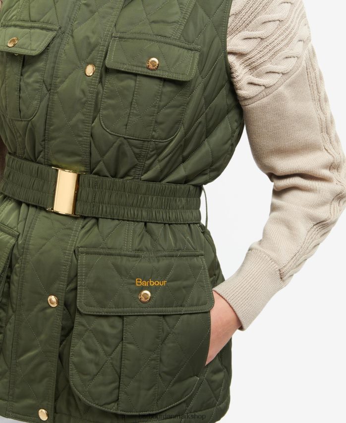 let sand/kjole bæltede forsvarsvest BR2BR21556 Kvinder Barbour tøj