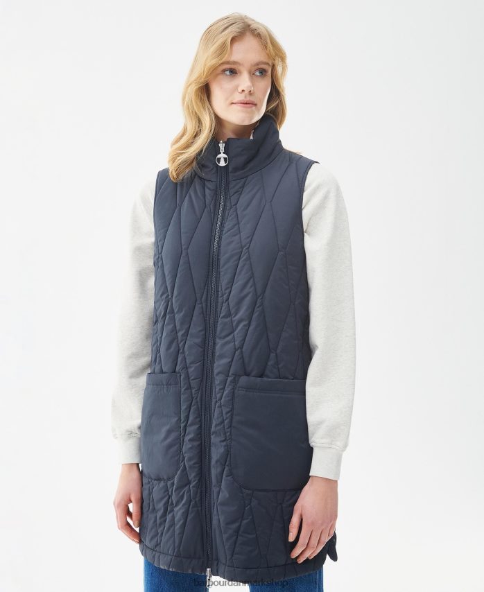 olivin/botanisk vidundertryk akantus vendbar vest BR2BR21545 Kvinder Barbour tøj