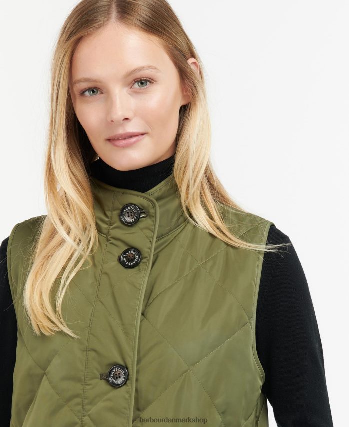 sort/gammel dumfries gilet BR2BR21578 Kvinder Barbour tøj