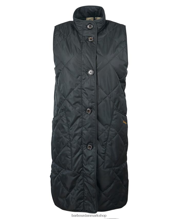sort/gammel dumfries gilet BR2BR21579 Kvinder Barbour tøj