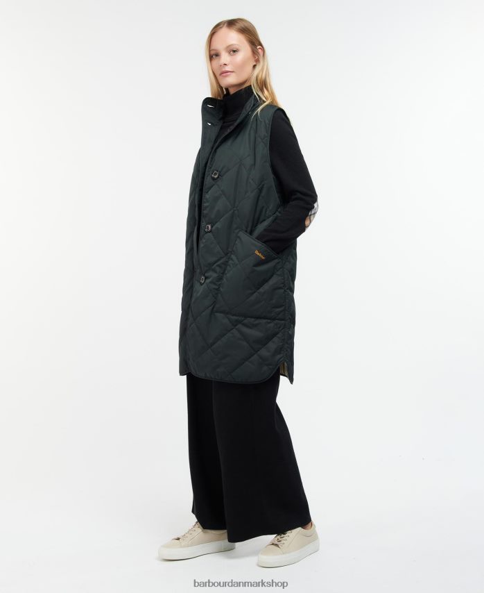 sort/gammel dumfries gilet BR2BR21579 Kvinder Barbour tøj