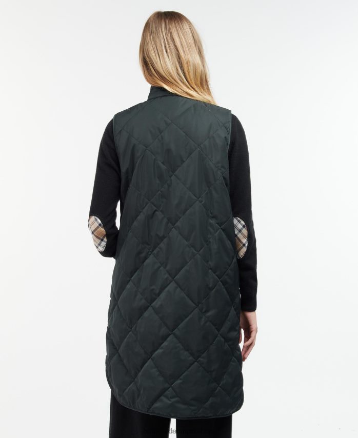 sort/gammel dumfries gilet BR2BR21579 Kvinder Barbour tøj