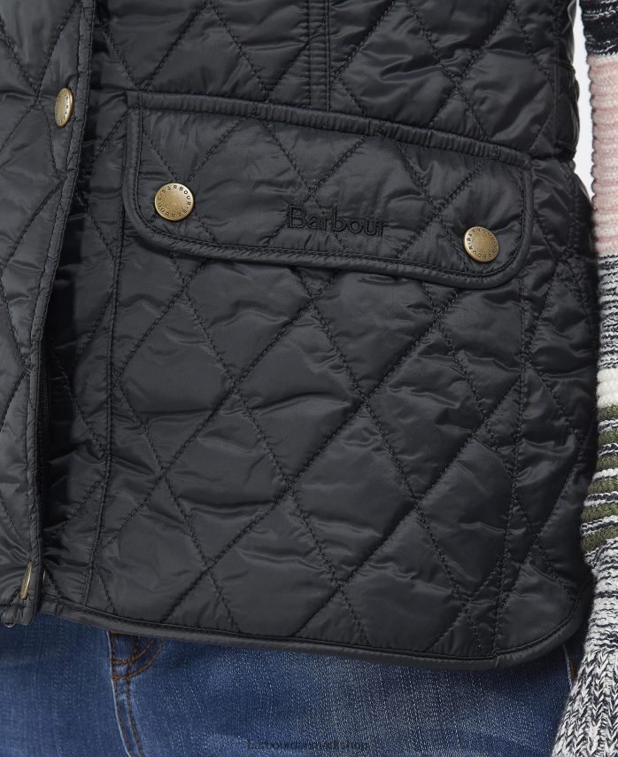 sort odderbrændt gilet BR2BR21551 Kvinder Barbour tøj