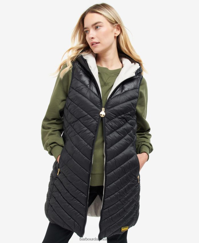 sort/sølv sky cosford vendbar vest BR2BR21574 Kvinder Barbour tøj