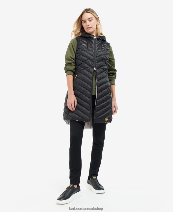 sort/sølv sky cosford vendbar vest BR2BR21574 Kvinder Barbour tøj