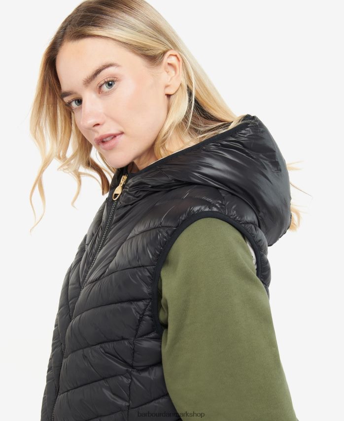 sort/sølv sky cosford vendbar vest BR2BR21574 Kvinder Barbour tøj