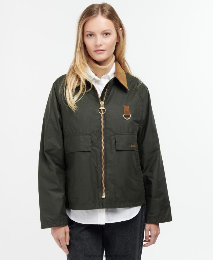 arkiv oliven/gammel eddleston vokset jakke BR2BR21367 Kvinder Barbour tøj