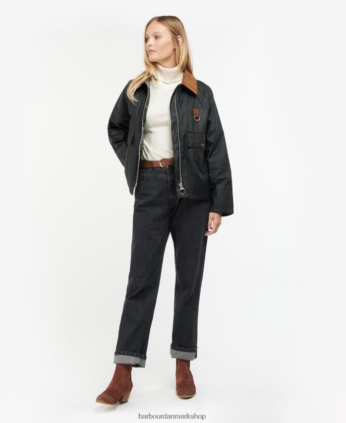 arkiv oliven/gammel eddleston vokset jakke BR2BR21383 Kvinder Barbour tøj