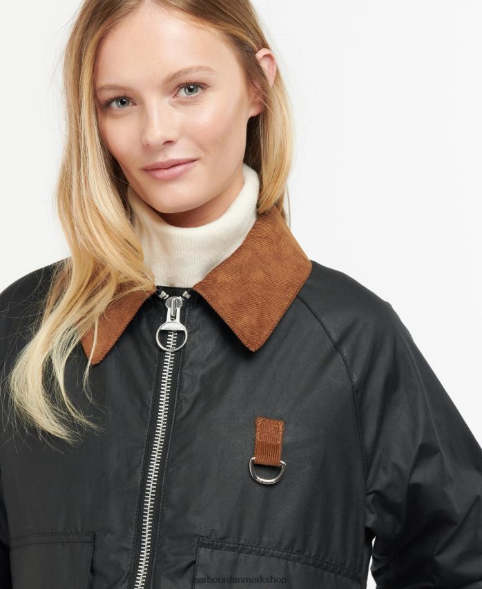 arkiv oliven/gammel eddleston vokset jakke BR2BR21383 Kvinder Barbour tøj