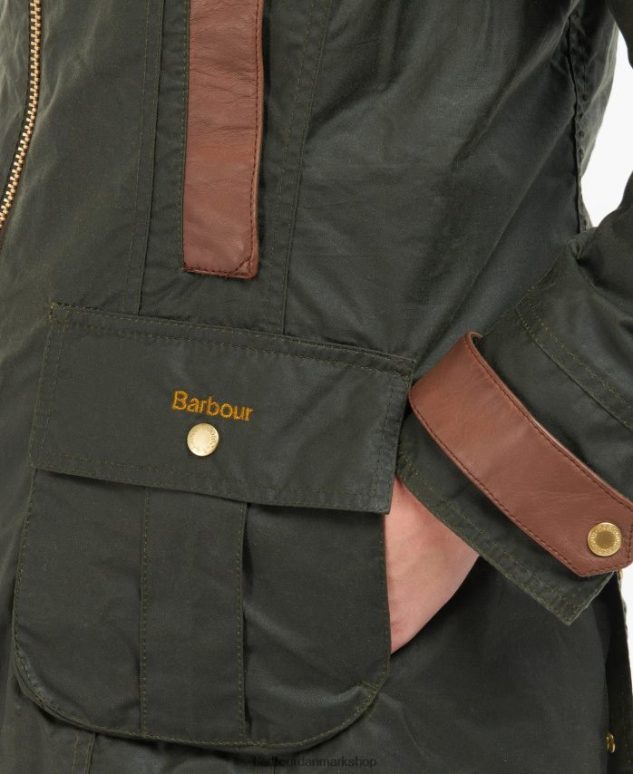 arkiv oliven/gammel premium beadnell vokset jakke BR2BR21387 Kvinder Barbour tøj