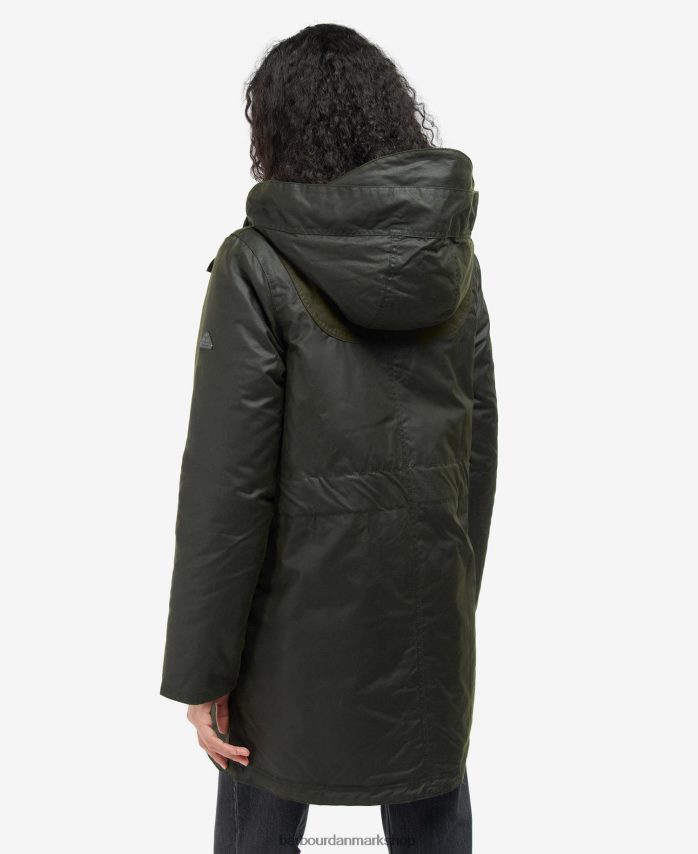 bregne/oliven/limeade lunan voks jakke BR2BR21397 Kvinder Barbour tøj