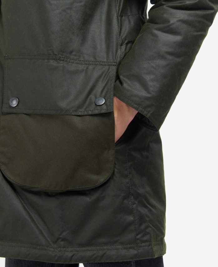 bregne/oliven/limeade lunan voks jakke BR2BR21397 Kvinder Barbour tøj