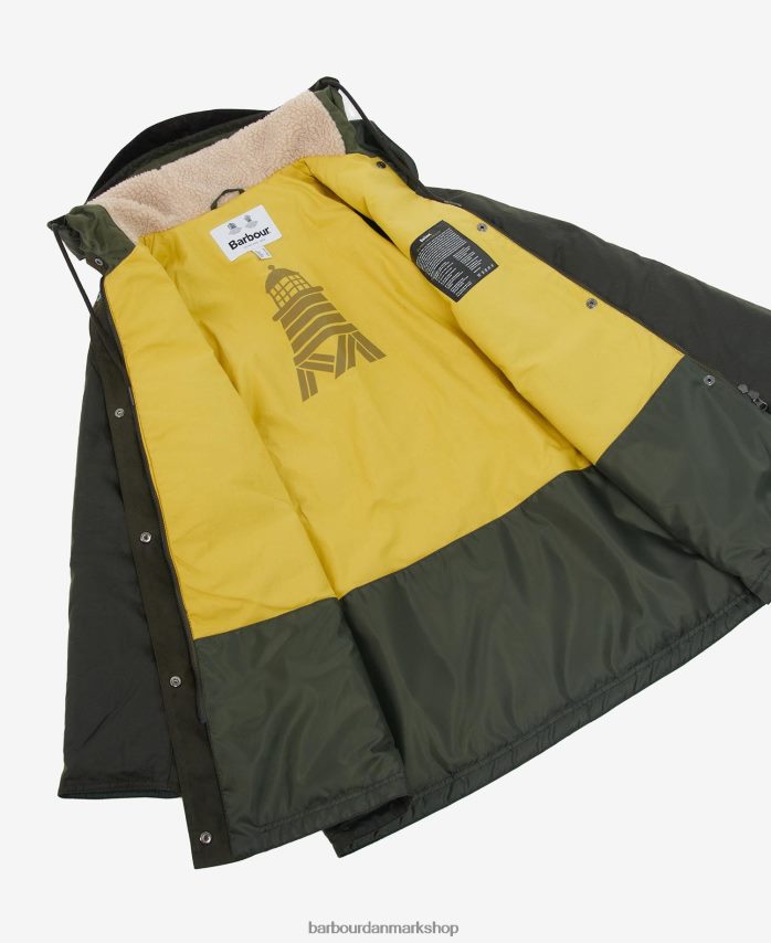 bregne/oliven/limeade lunan voks jakke BR2BR21397 Kvinder Barbour tøj