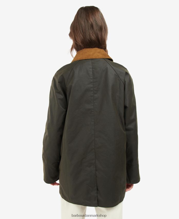 oliven/equus/kakao handy voksjakke BR2BR21386 Kvinder Barbour x House of Hackney tøj
