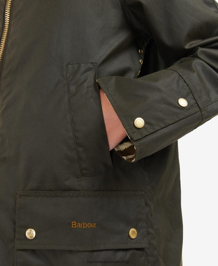 oliven/equus/kakao handy voksjakke BR2BR21386 Kvinder Barbour x House of Hackney tøj