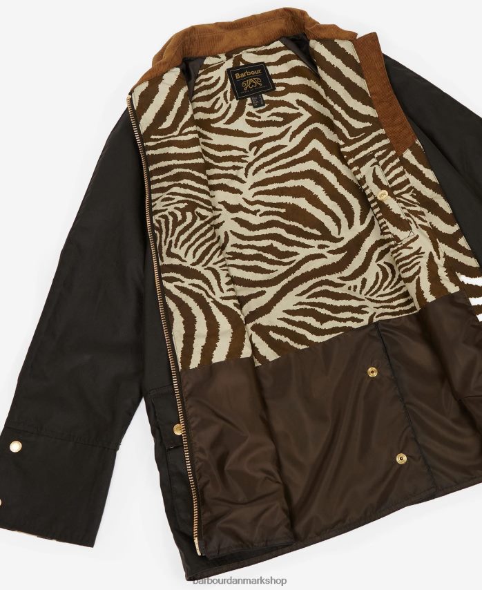 oliven/equus/kakao handy voksjakke BR2BR21386 Kvinder Barbour x House of Hackney tøj